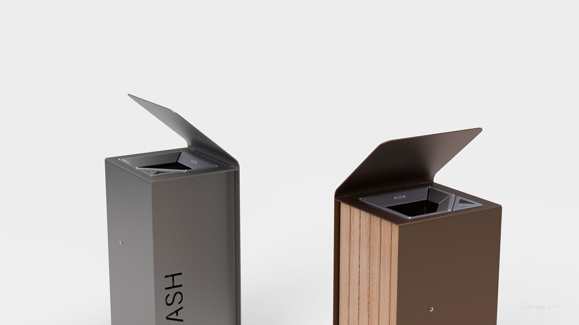 METALCO YES LITTER BIN COLLECTION 3D model_2