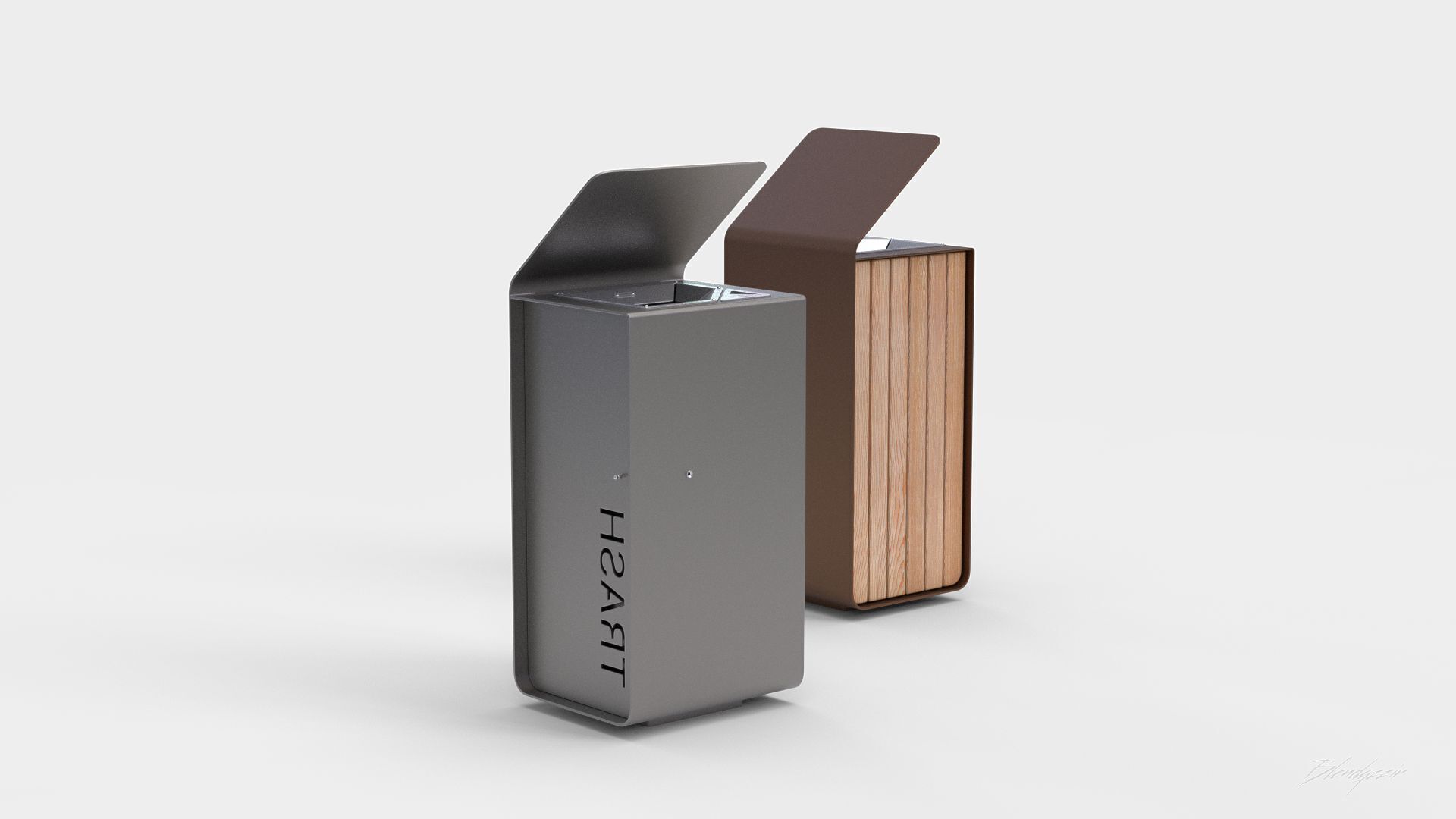 METALCO YES LITTER BIN COLLECTION 3D model_4