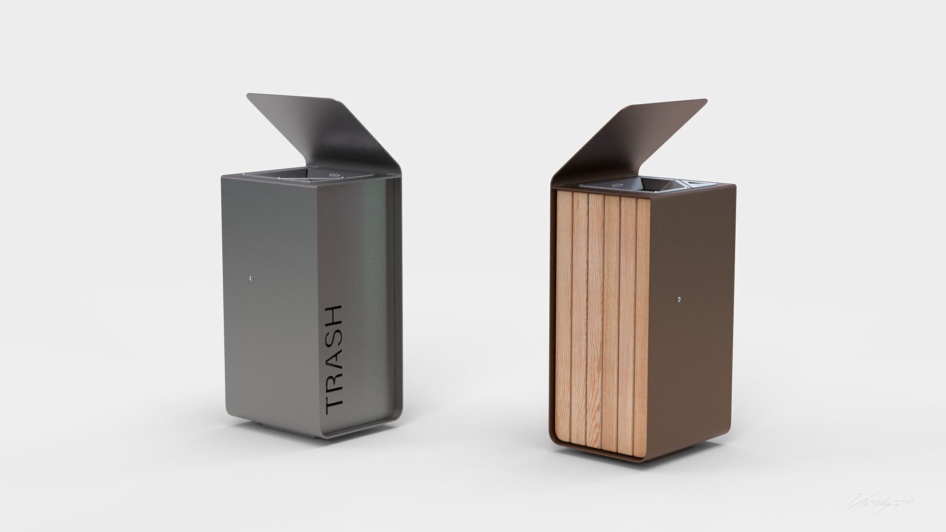 METALCO YES LITTER BIN COLLECTION 3D model_1