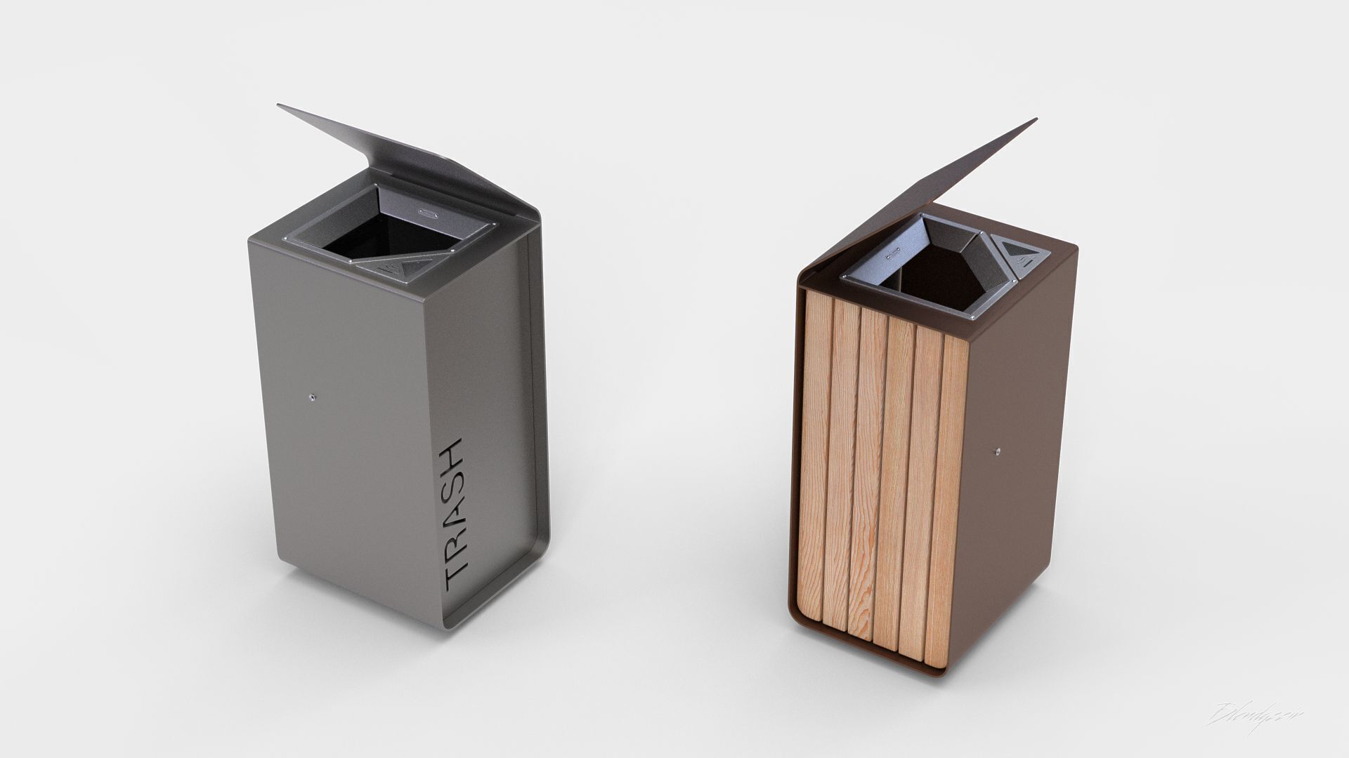 METALCO YES LITTER BIN COLLECTION 3D model_5