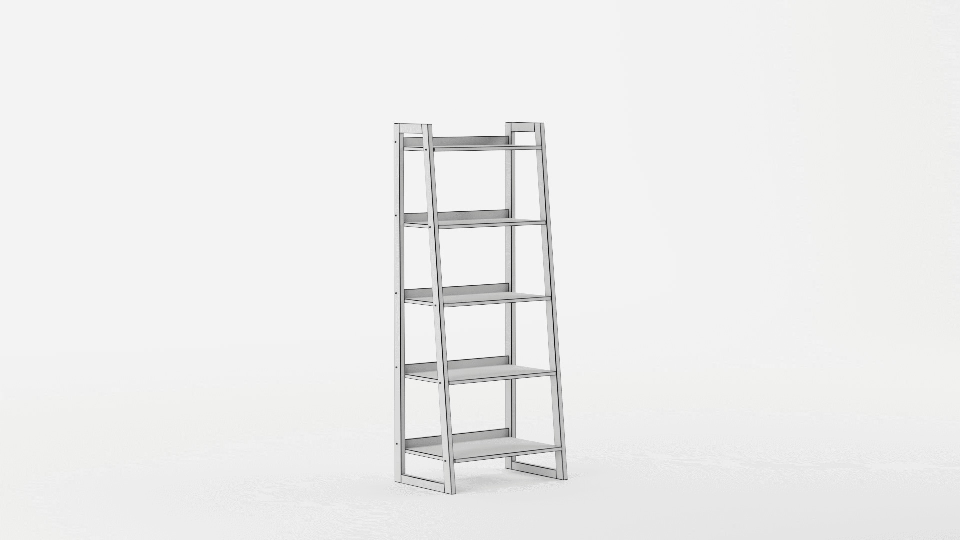 Simpli Home Sawhorse Ladder Bookcase 3D model_9