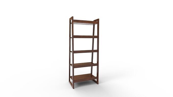 Simpli Home Sawhorse Ladder Bookcase 3D model 7