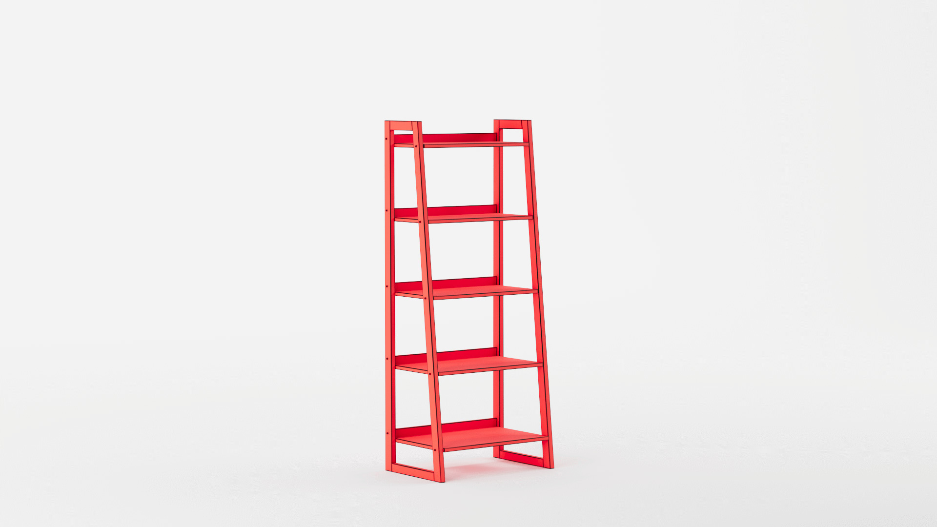 Simpli Home Sawhorse Ladder Bookcase 3D model_10