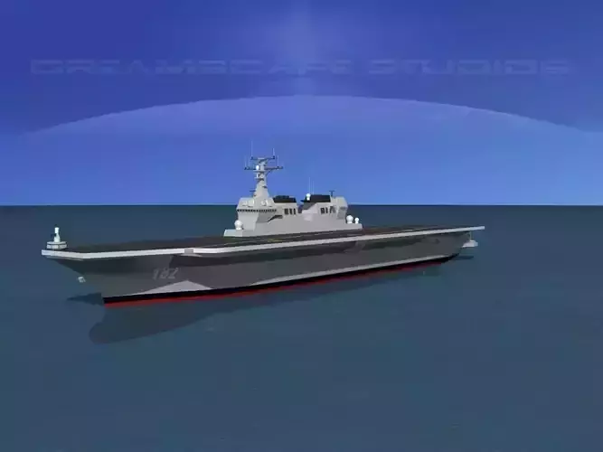 Hyuga Class Helicopter Carrier DDH182 Ise 3D model
