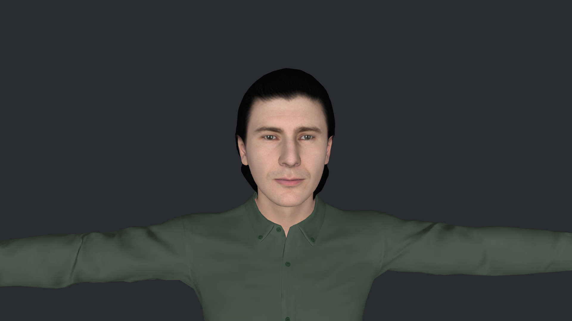 JR Hildebrand Hyper Realistic Full Body  Rigged 3D Character 3D model_2