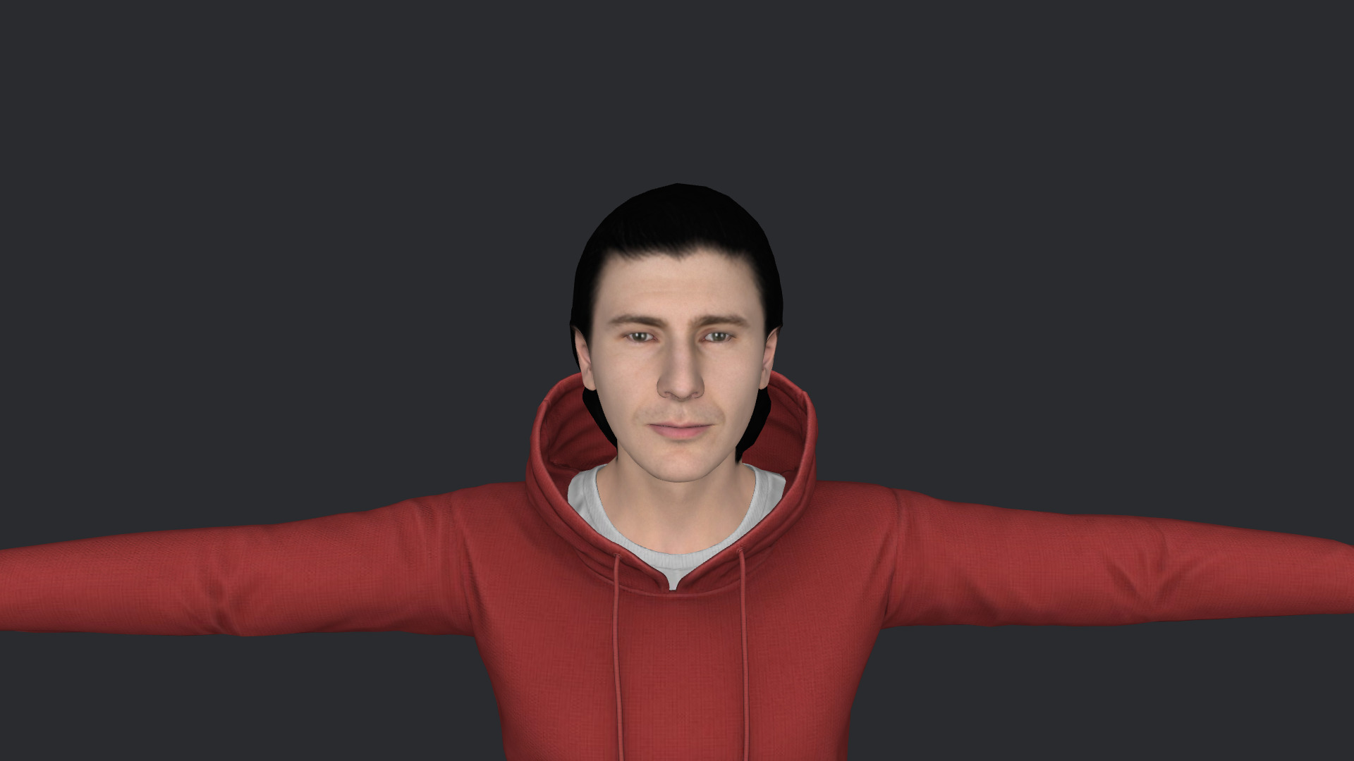 JR Hildebrand Hyper Realistic Full Body  Rigged 3D Character 3D model_7