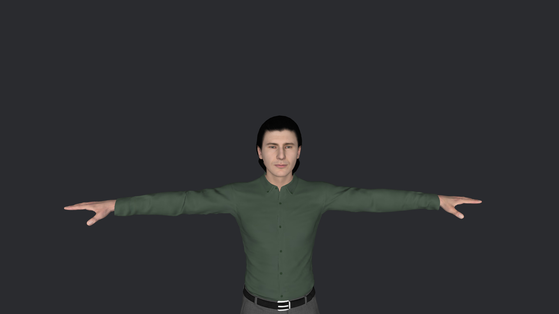 JR Hildebrand Hyper Realistic Full Body  Rigged 3D Character 3D model_3