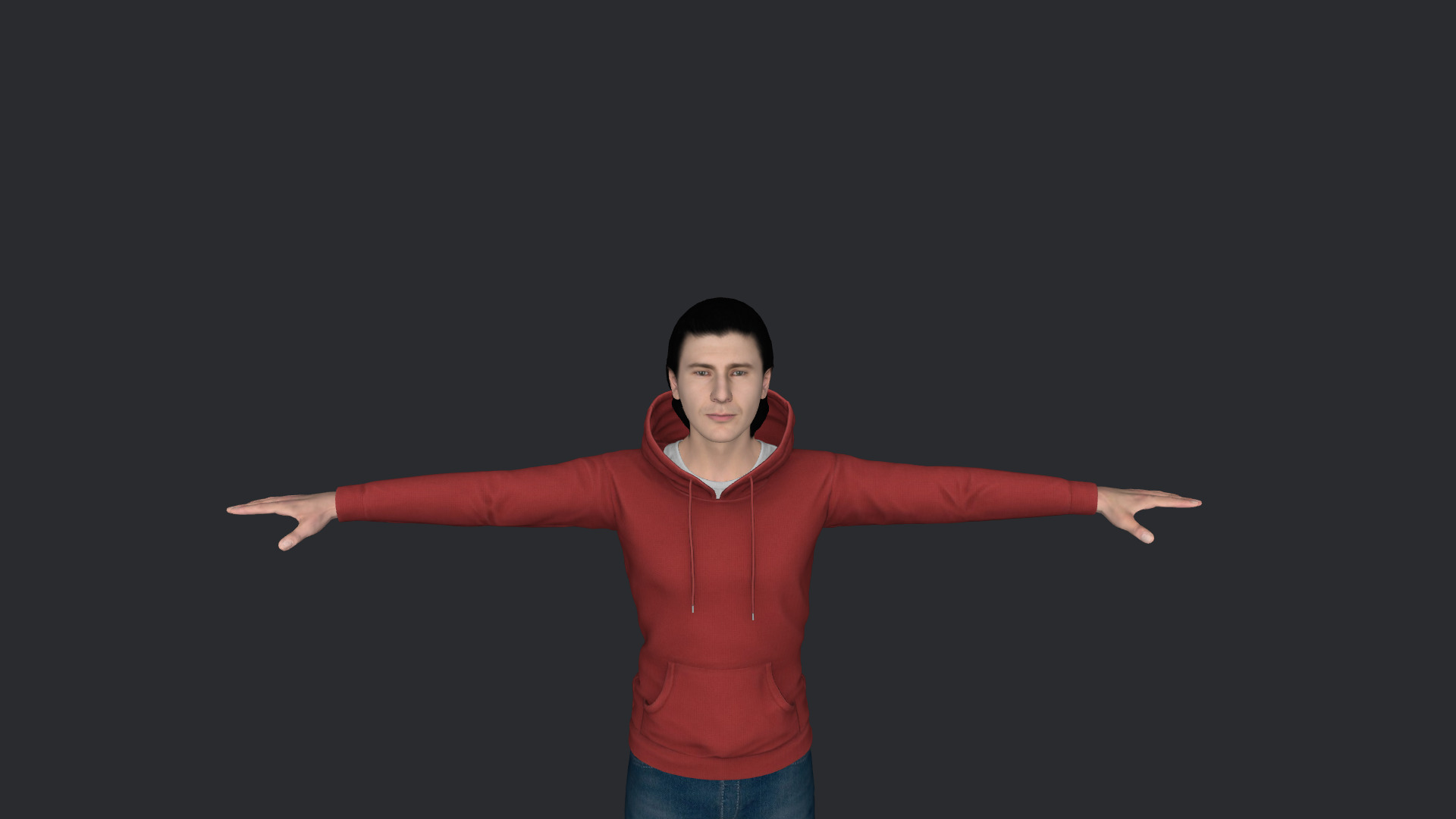 JR Hildebrand Hyper Realistic Full Body  Rigged 3D Character 3D model_9