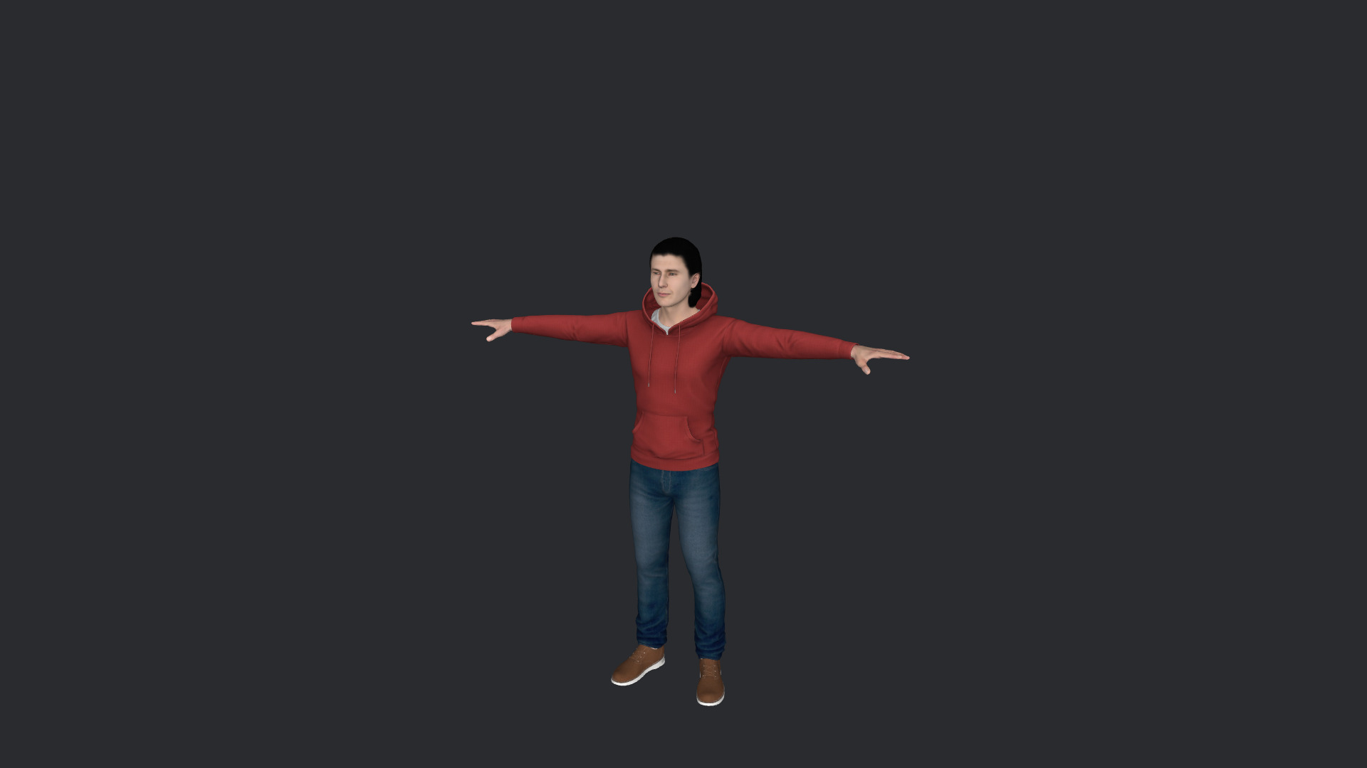 JR Hildebrand Hyper Realistic Full Body  Rigged 3D Character 3D model_11