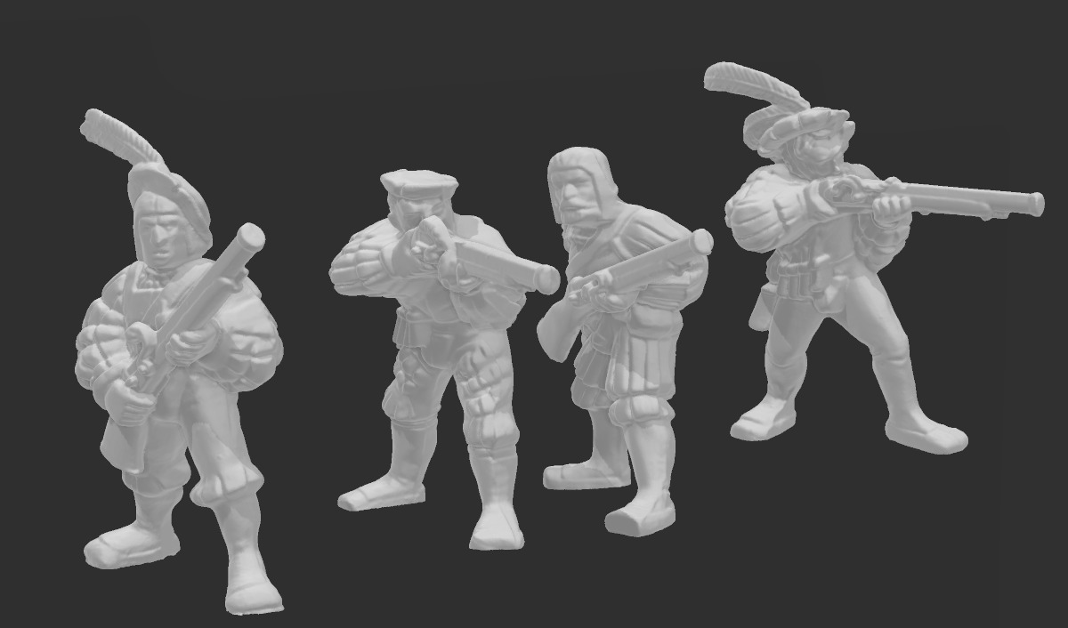 Men with guns 3D print model_1