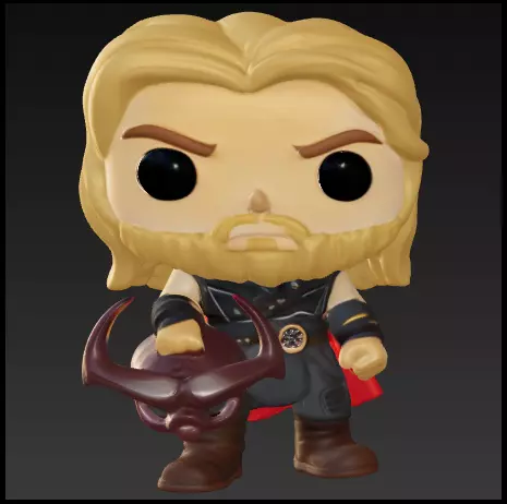 Thor con casco de demonio funko pop Free 3D print model