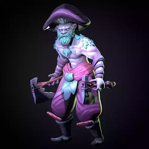Warrior Mushroom - HandPainted GameReady Model