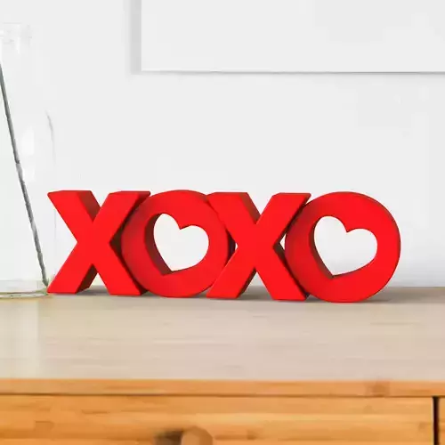 XOXO 3D Decor Letter Art Sign Decor Cute Valentines Decoration