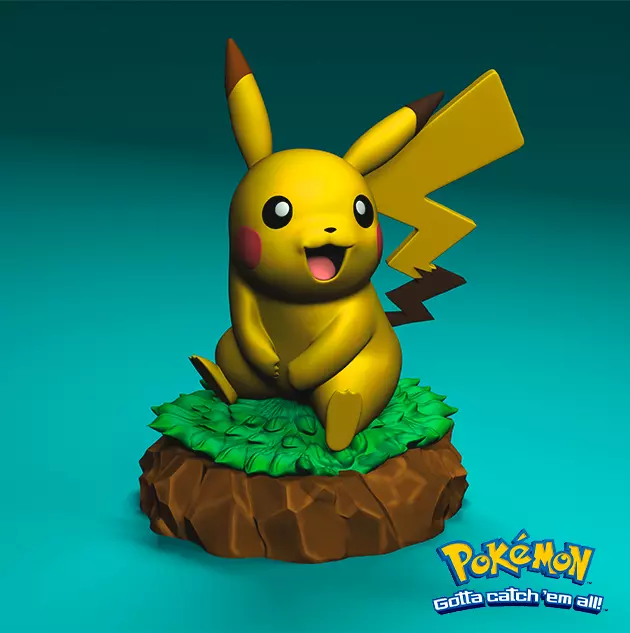 pikachu TGC pokemon card Free 3D model