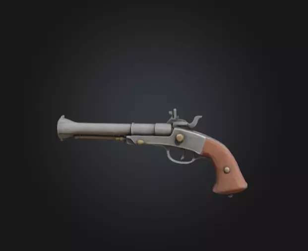 realistic gun 3D model_0