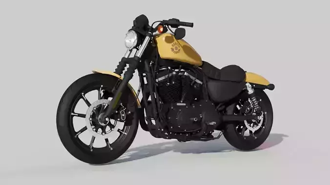 harley davidson iron 883 3d model v2