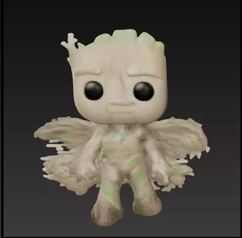 Groot con alas de madera funko pop Free 3D print model