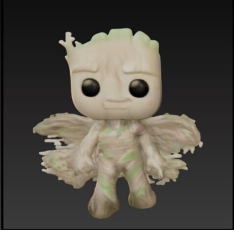 Groot con alas de madera funko pop Free 3D print model