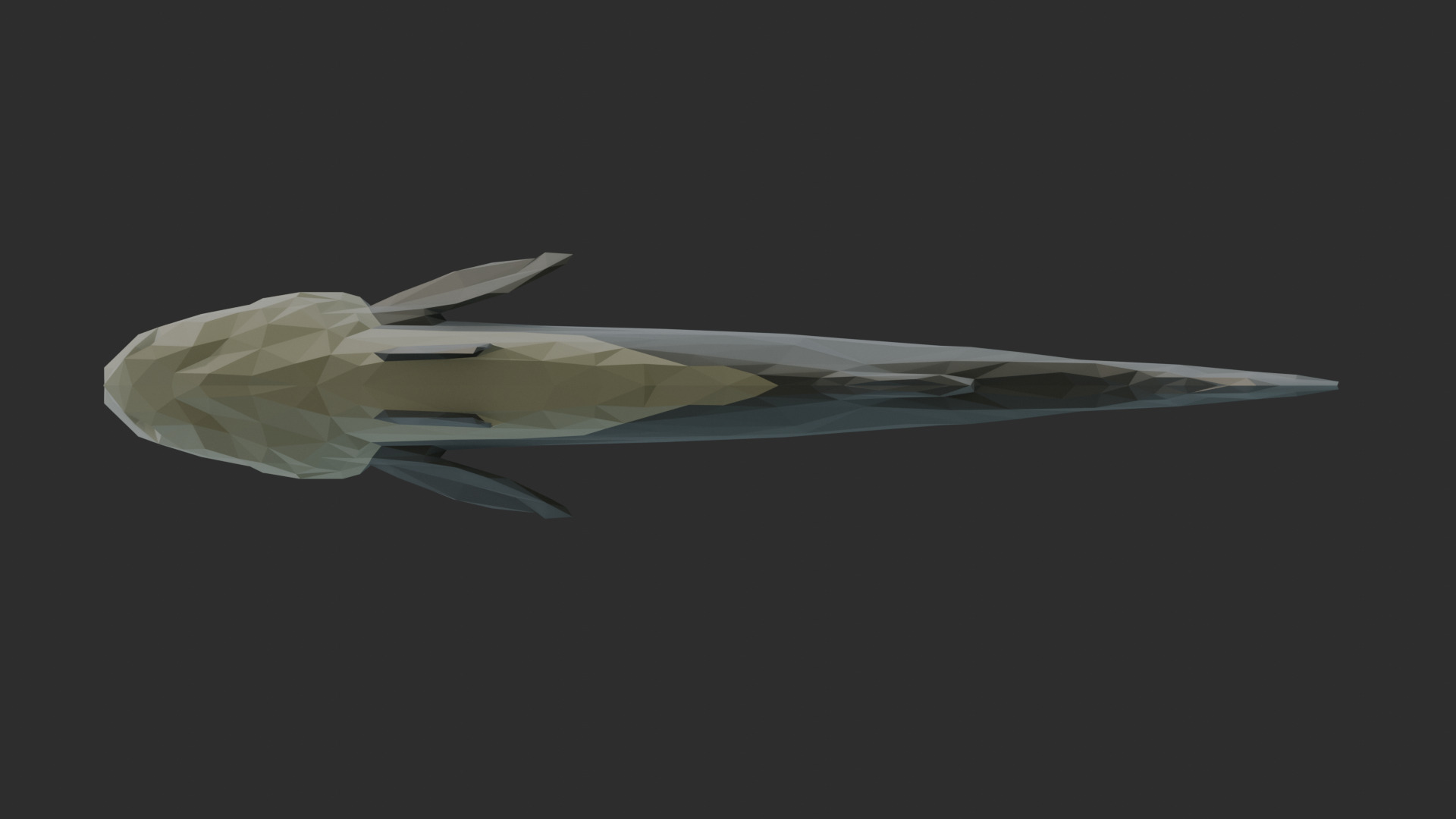 Low Poly Black Jewfish Low-poly 3D model_5