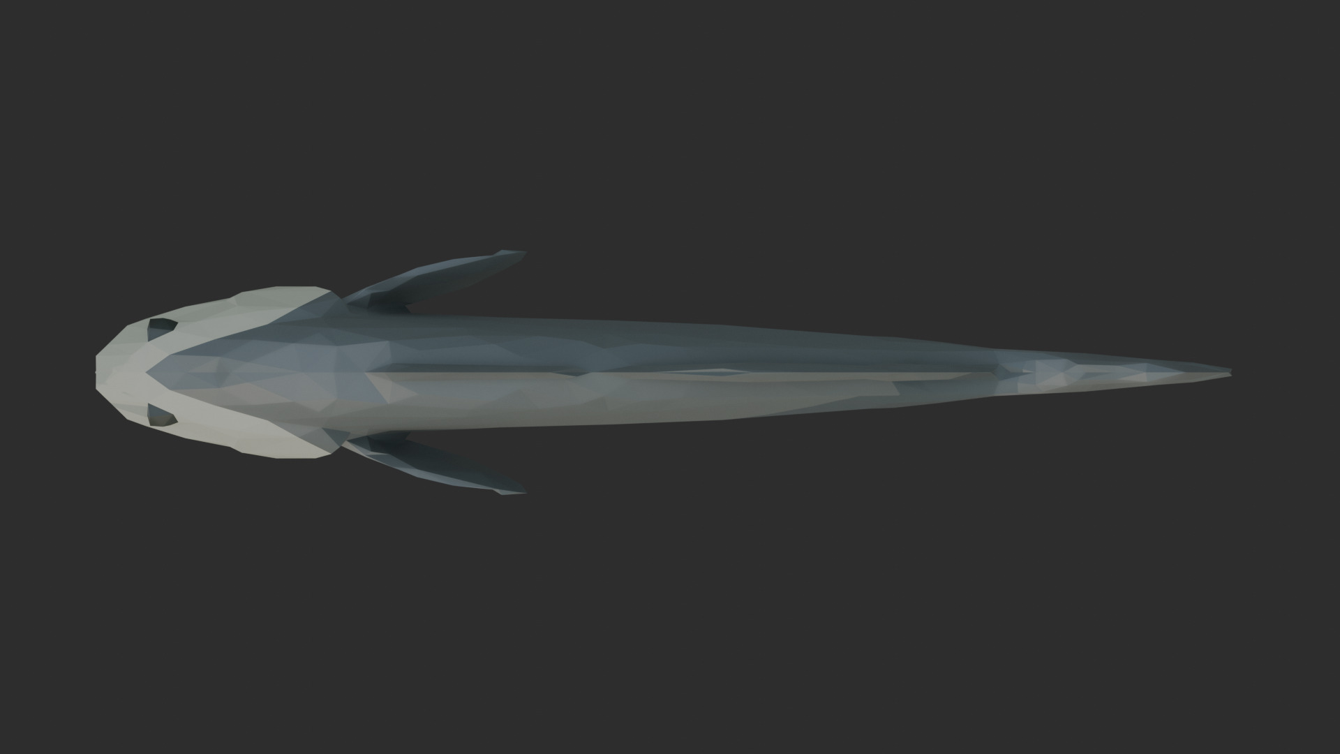 Low Poly Black Jewfish Low-poly 3D model_4