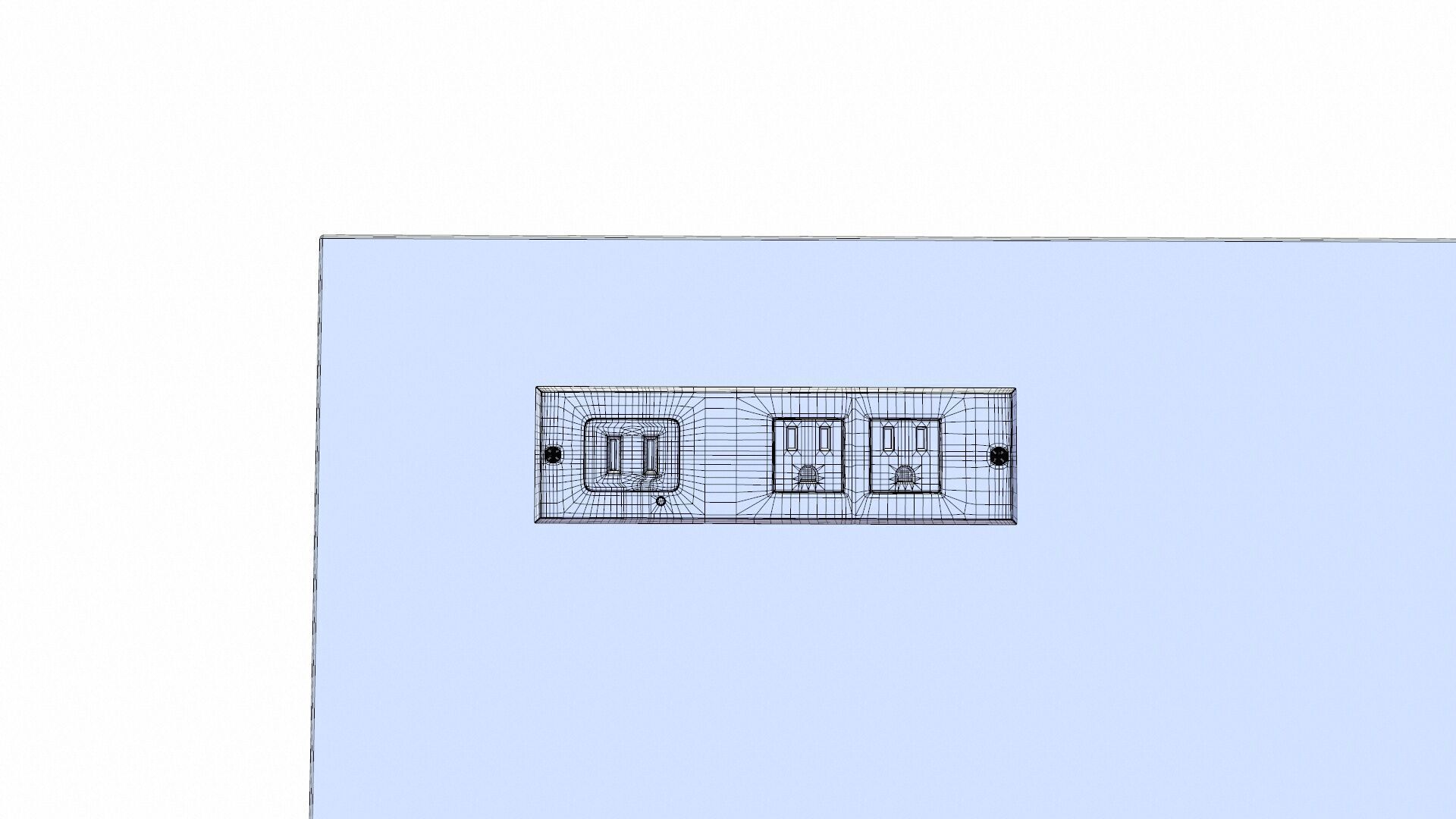 Ergode Built-in USB Port Writing Desk Walnut White Finish 3D model_7