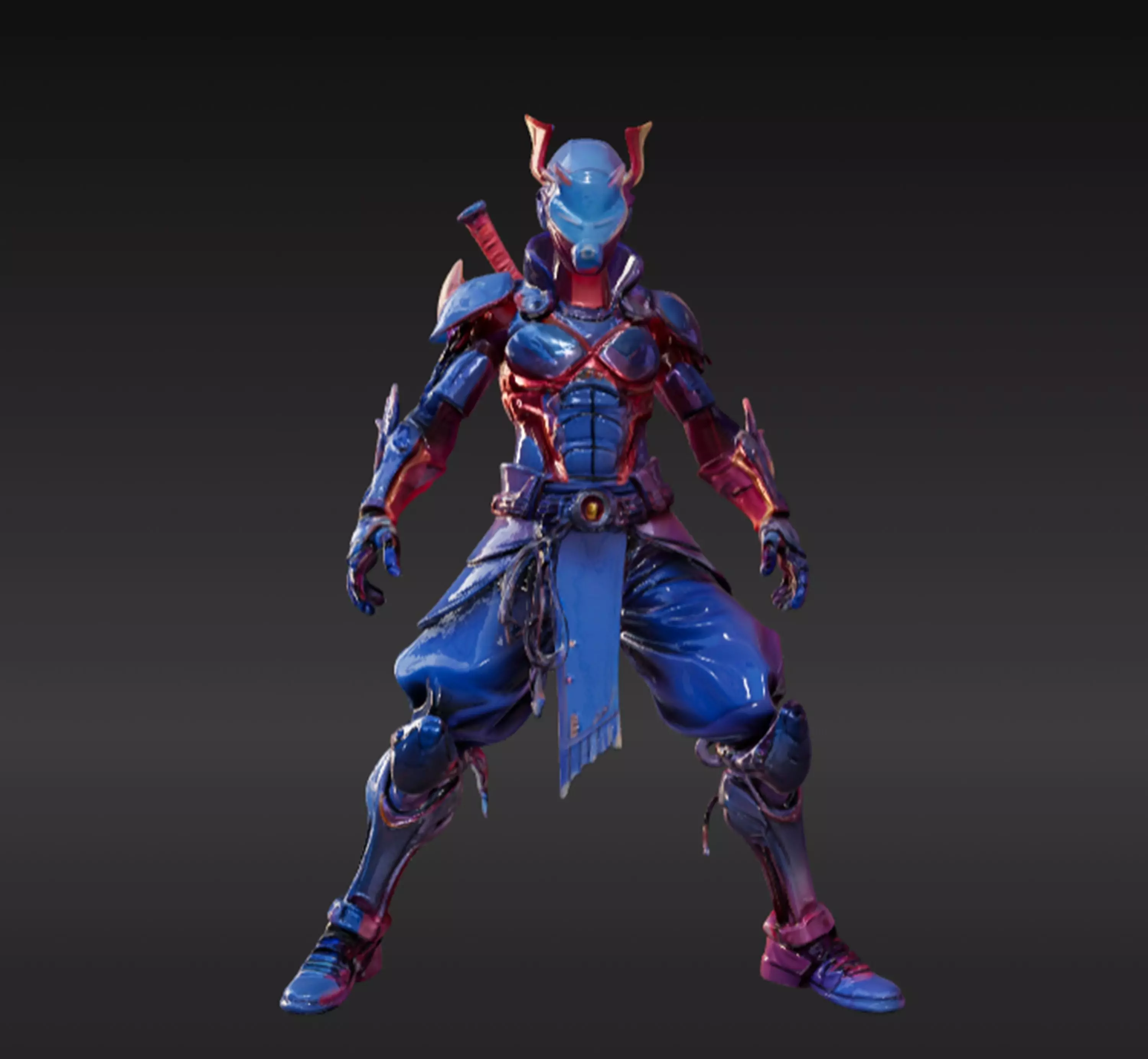 Cyber samurais D Free 3D model