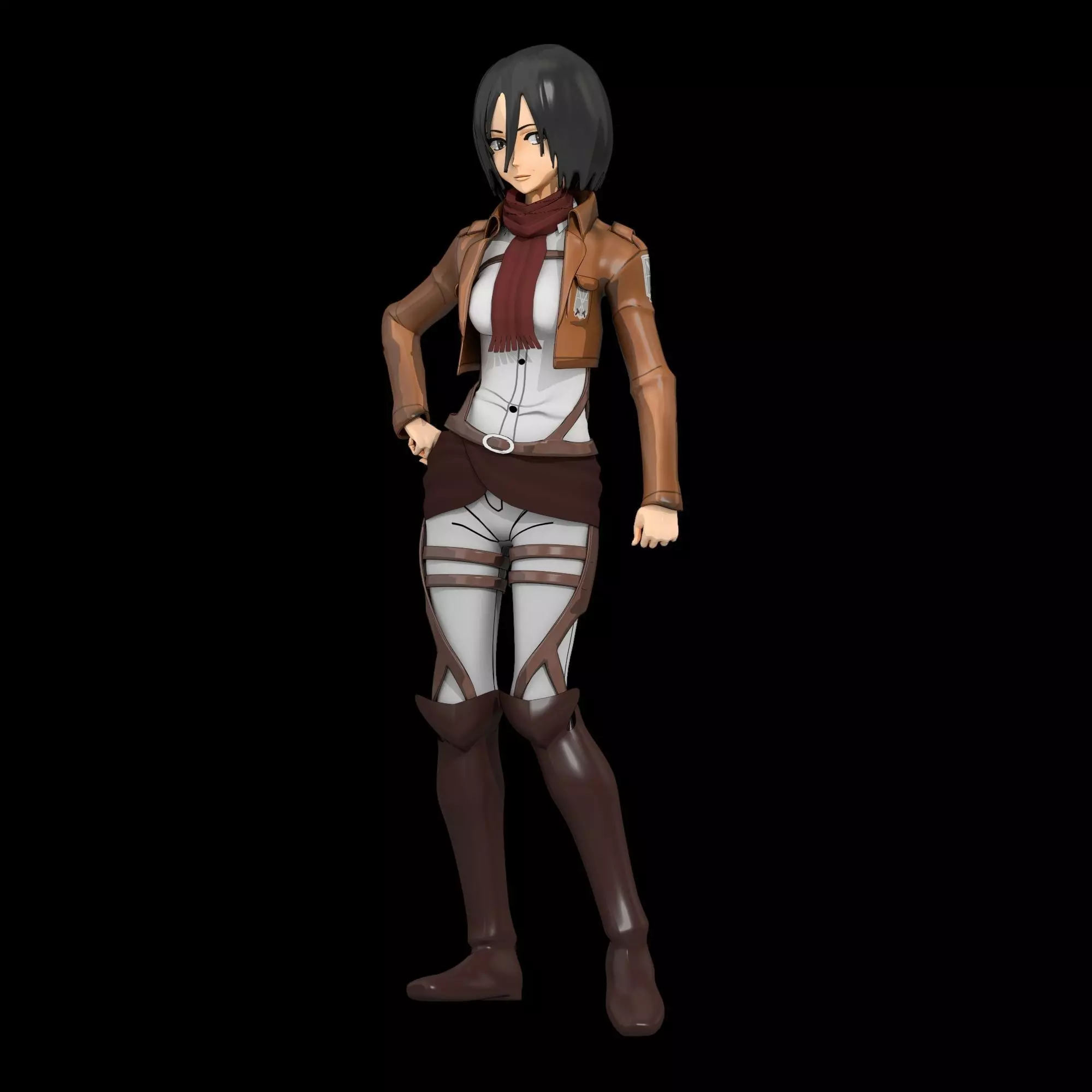 Mikasa 3d from attack on titan Free 3D model