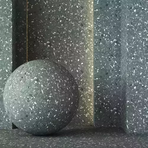 Mid Green Terrazzo Texture 4K -Seamless