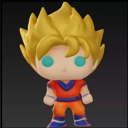 Goku super saiyan 1 funko pop Free 3D print model