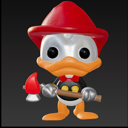 Pato donald bombero funko pop Free 3D print model
