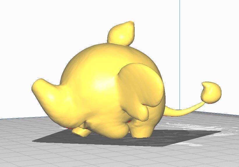 Teaphants toy 3D model_2