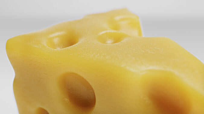 Cheese 3D model 4