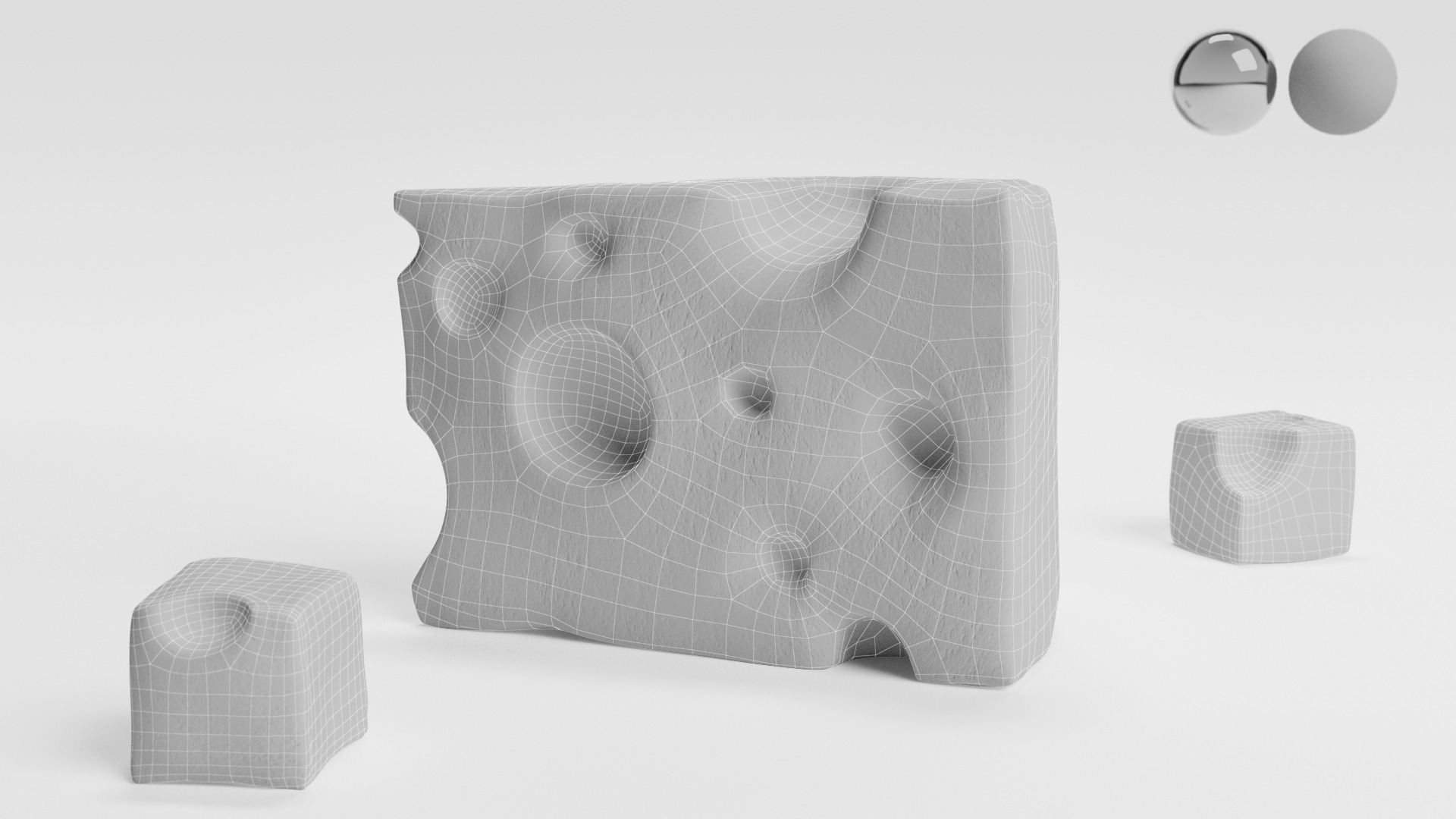 Cheese 3D model_12