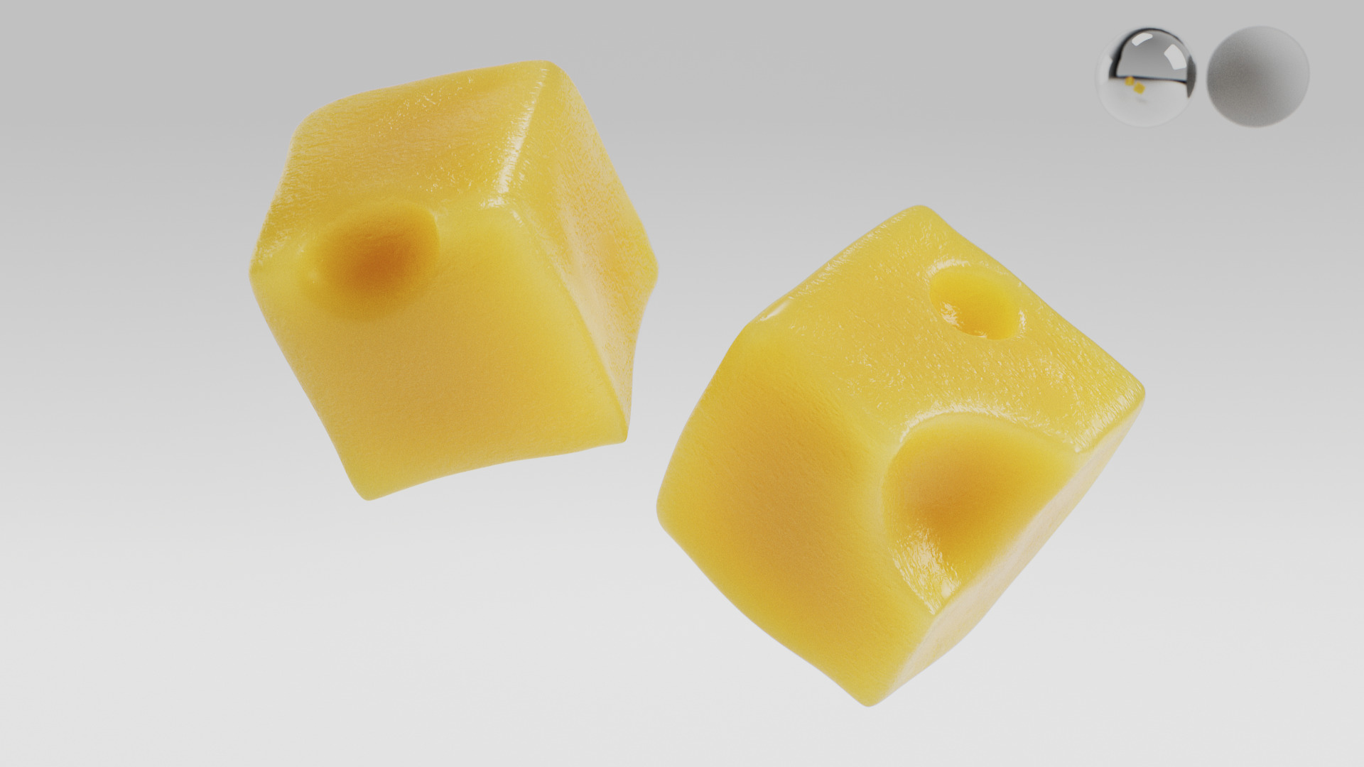 Cheese 3D model_6