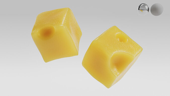 Cheese 3D model 6