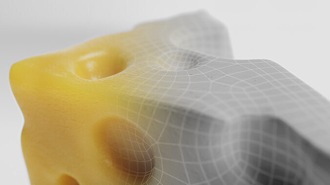 Cheese 3D model 5