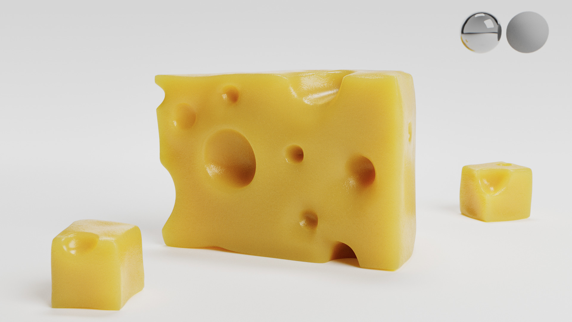 Cheese 3D model_11