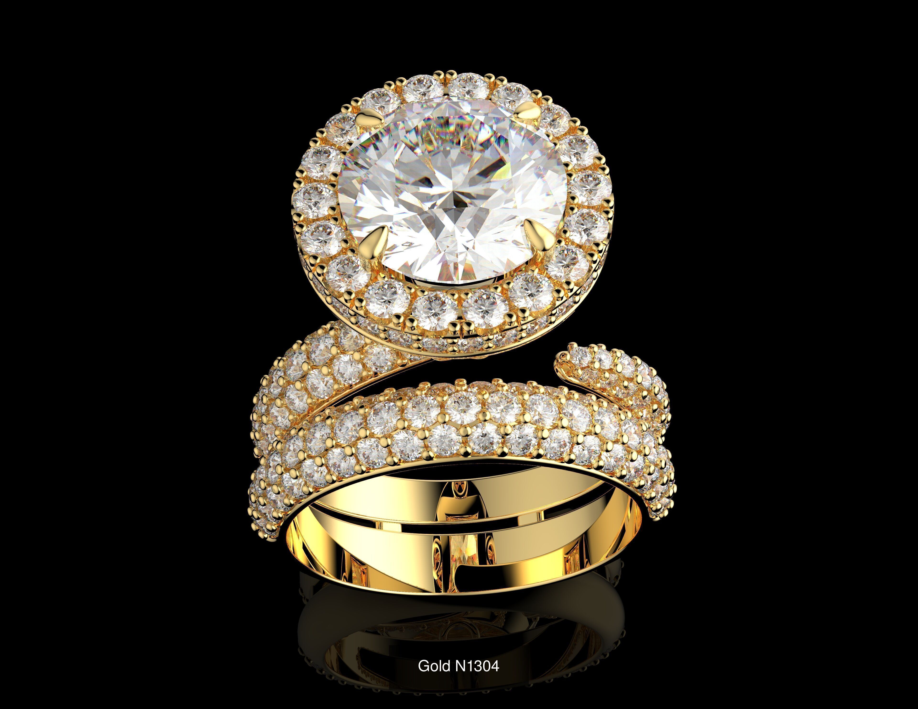 100 3D Jewelry Models Bundle  Rings Pendants Earrings  3D Model Collection_82