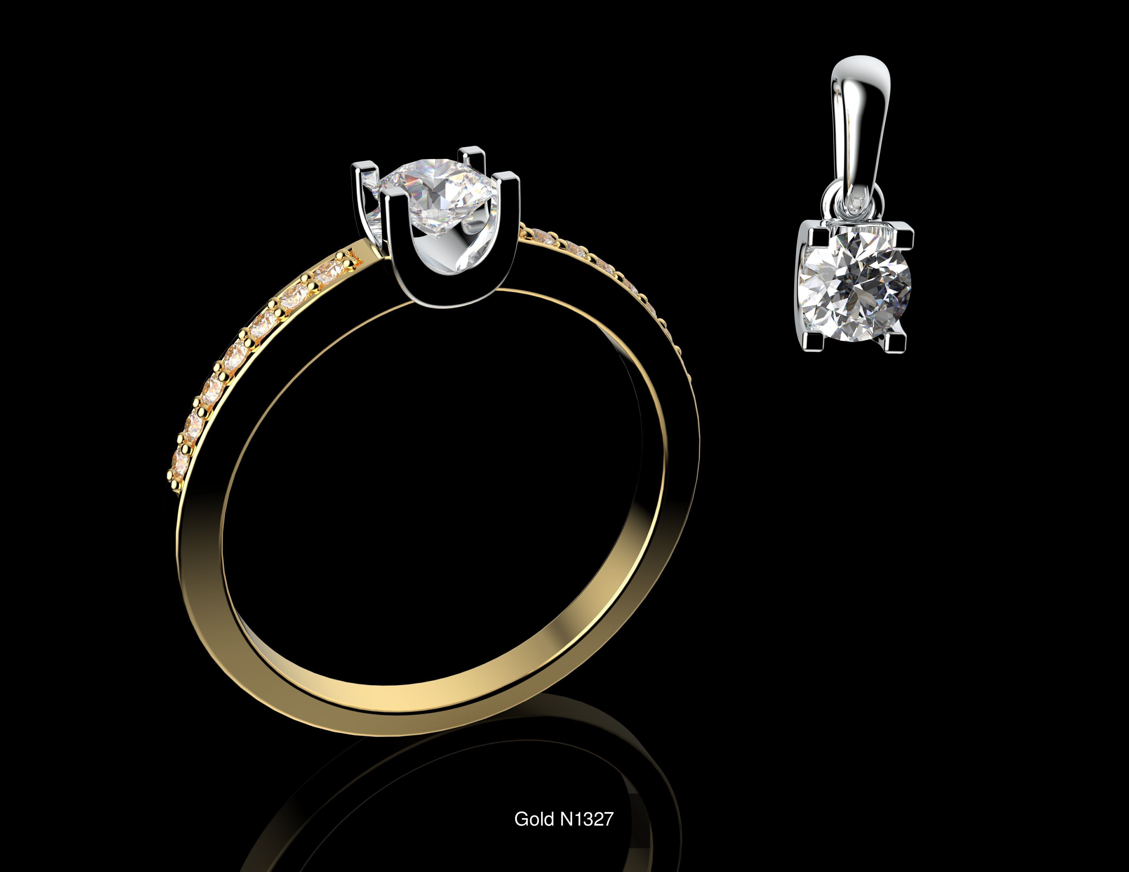 100 3D Jewelry Models Bundle  Rings Pendants Earrings  3D Model Collection_104