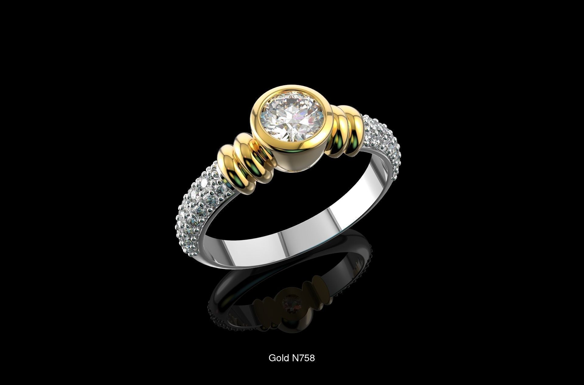 100 3D Jewelry Models Bundle  Rings Pendants Earrings  3D Model Collection_23