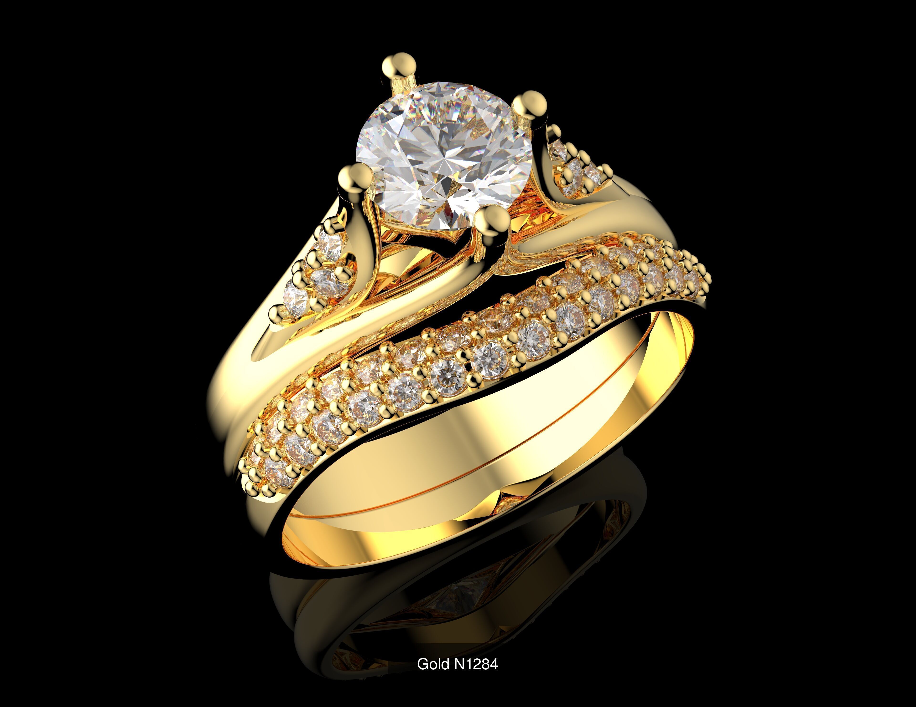 100 3D Jewelry Models Bundle  Rings Pendants Earrings  3D Model Collection_62