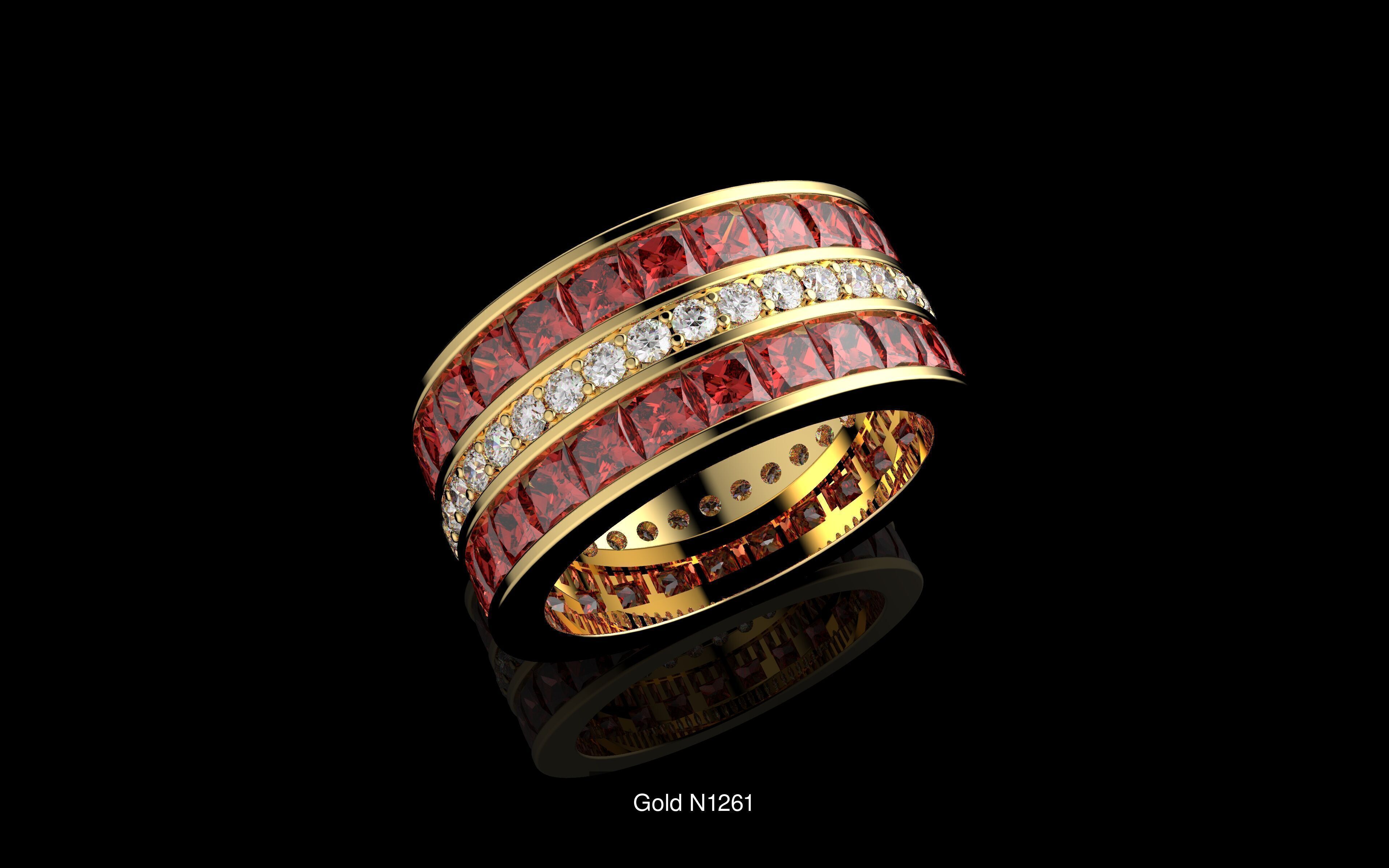 100 3D Jewelry Models Bundle  Rings Pendants Earrings  3D Model Collection_39