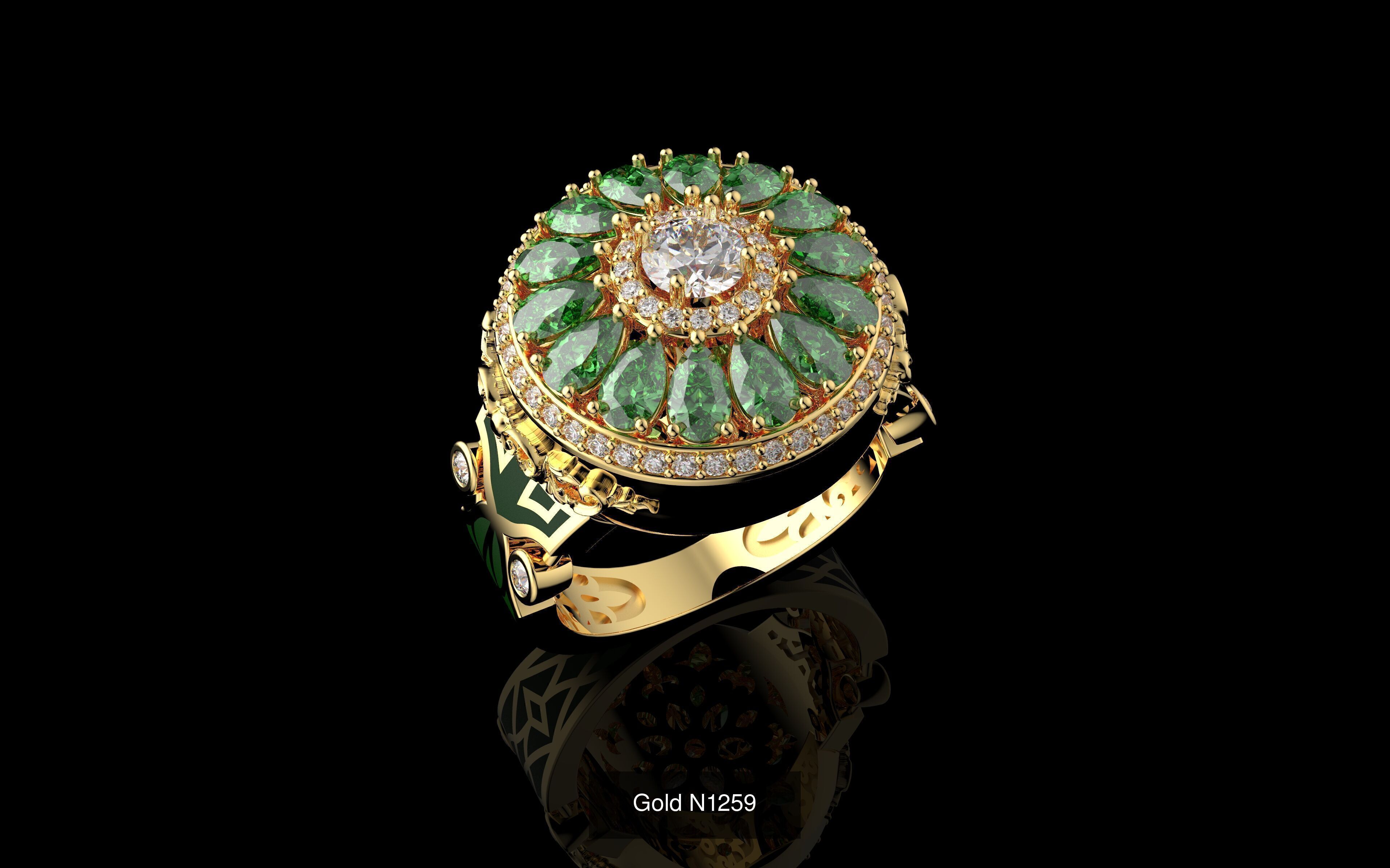 100 3D Jewelry Models Bundle  Rings Pendants Earrings  3D Model Collection_37