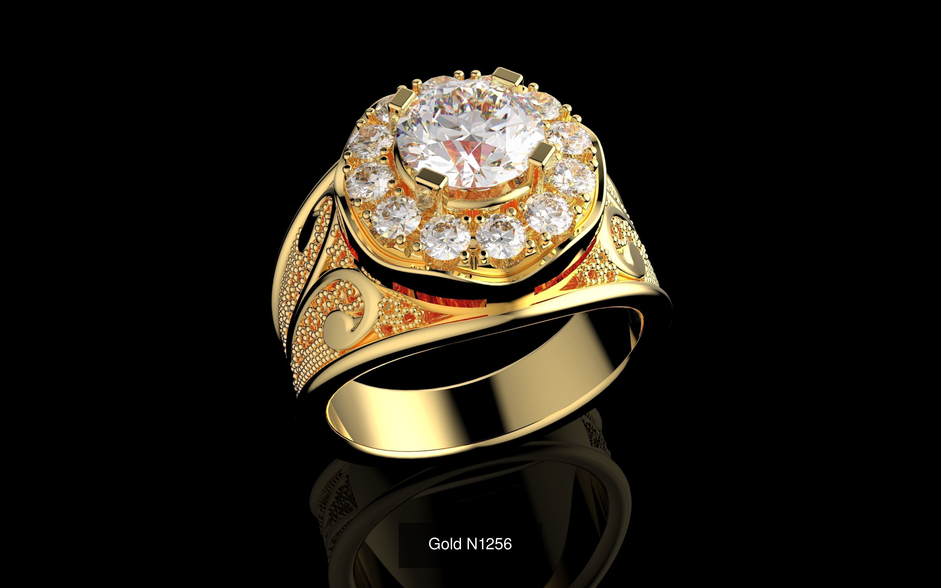 100 3D Jewelry Models Bundle  Rings Pendants Earrings  3D Model Collection_34