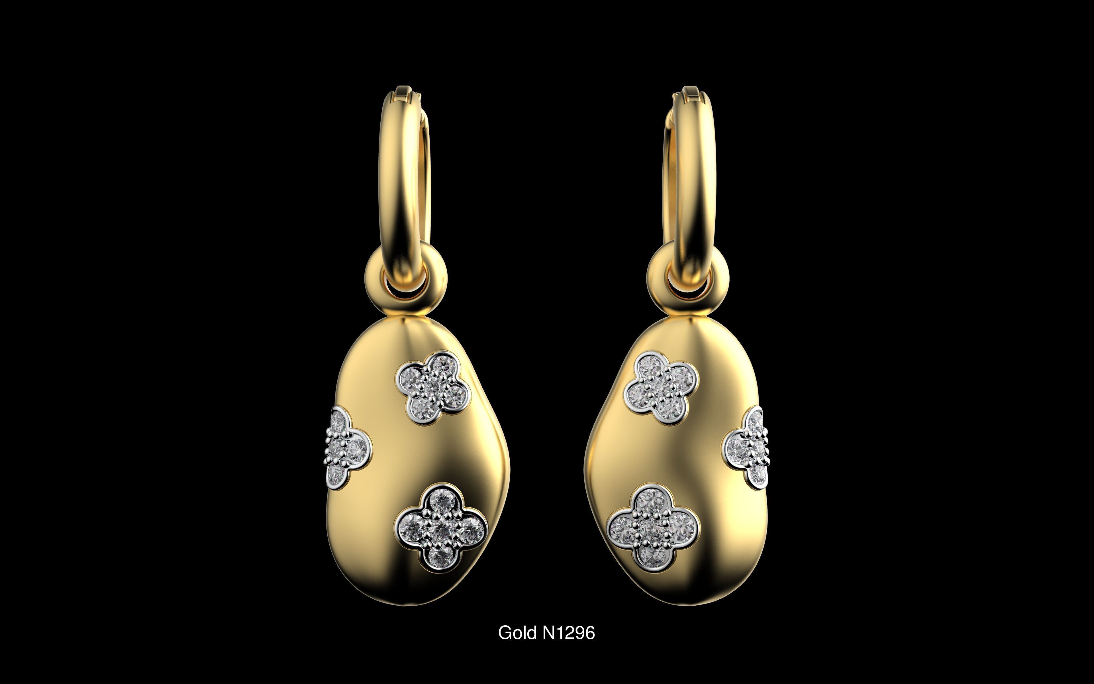 100 3D Jewelry Models Bundle  Rings Pendants Earrings  3D Model Collection_74