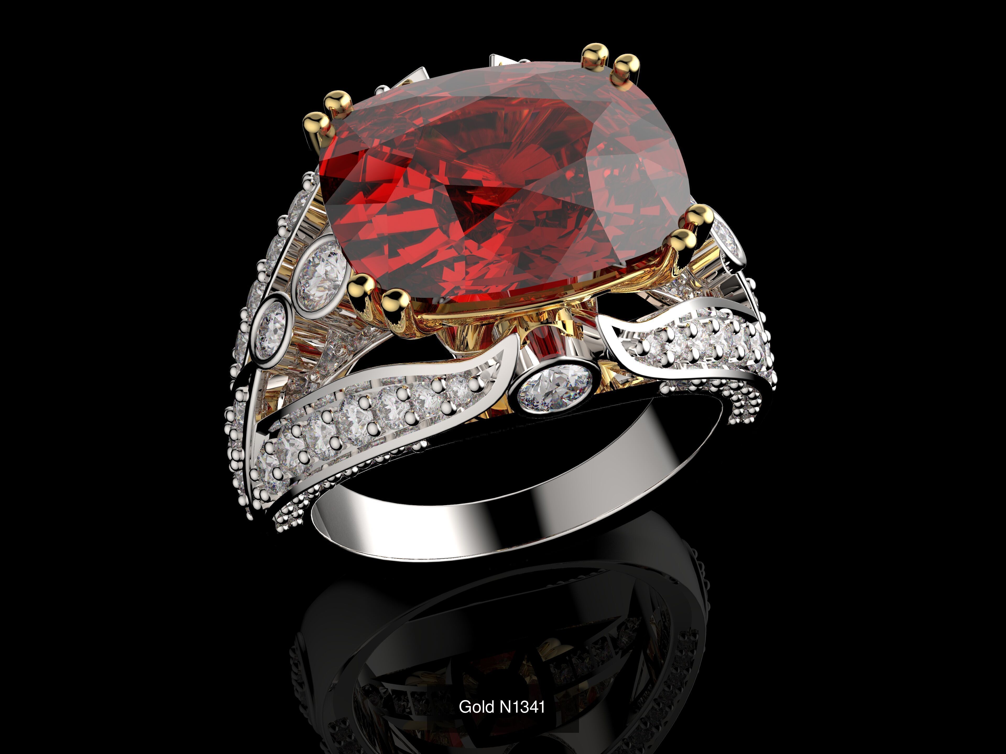 100 3D Jewelry Models Bundle  Rings Pendants Earrings  3D Model Collection_122