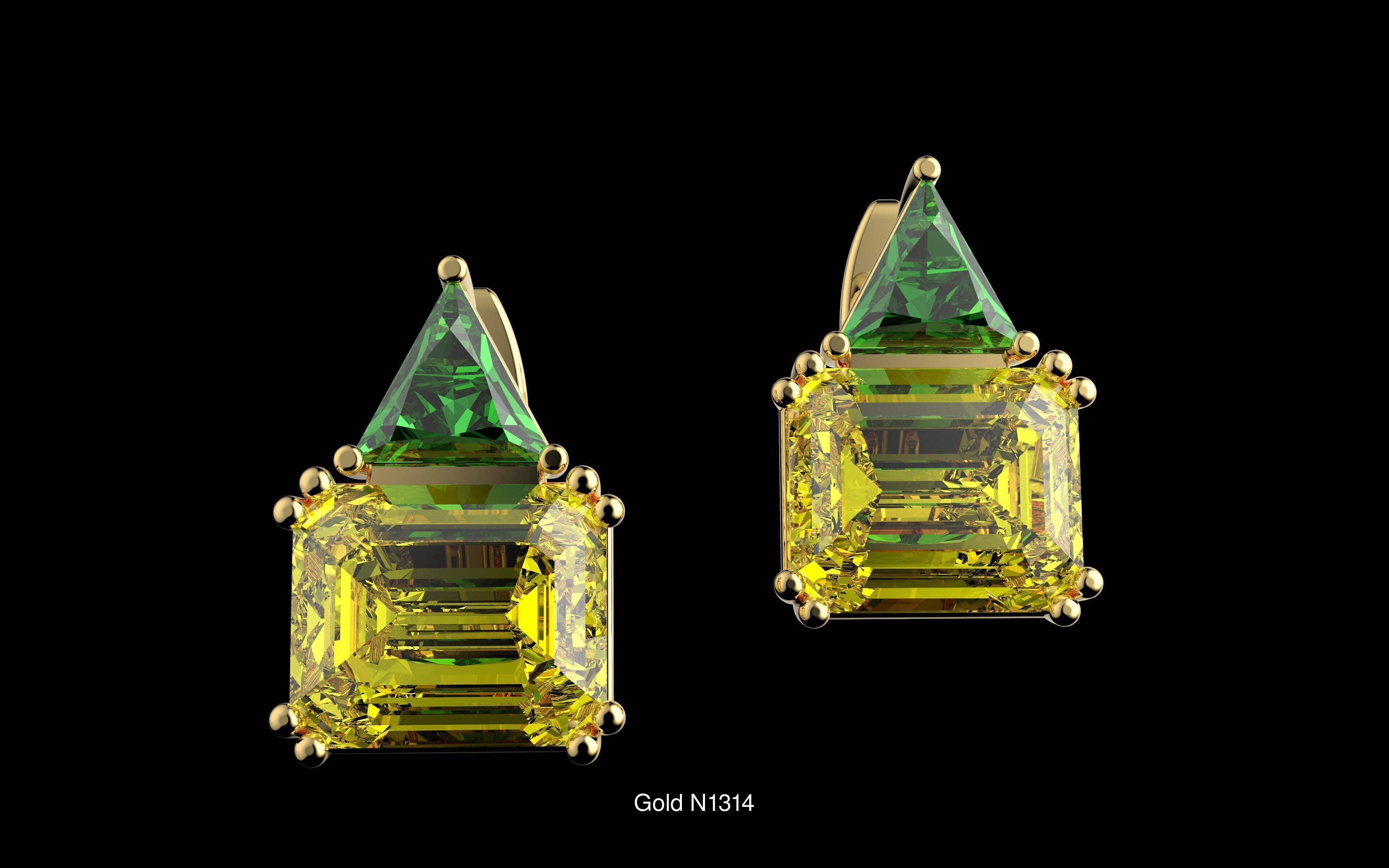 100 3D Jewelry Models Bundle  Rings Pendants Earrings  3D Model Collection_92