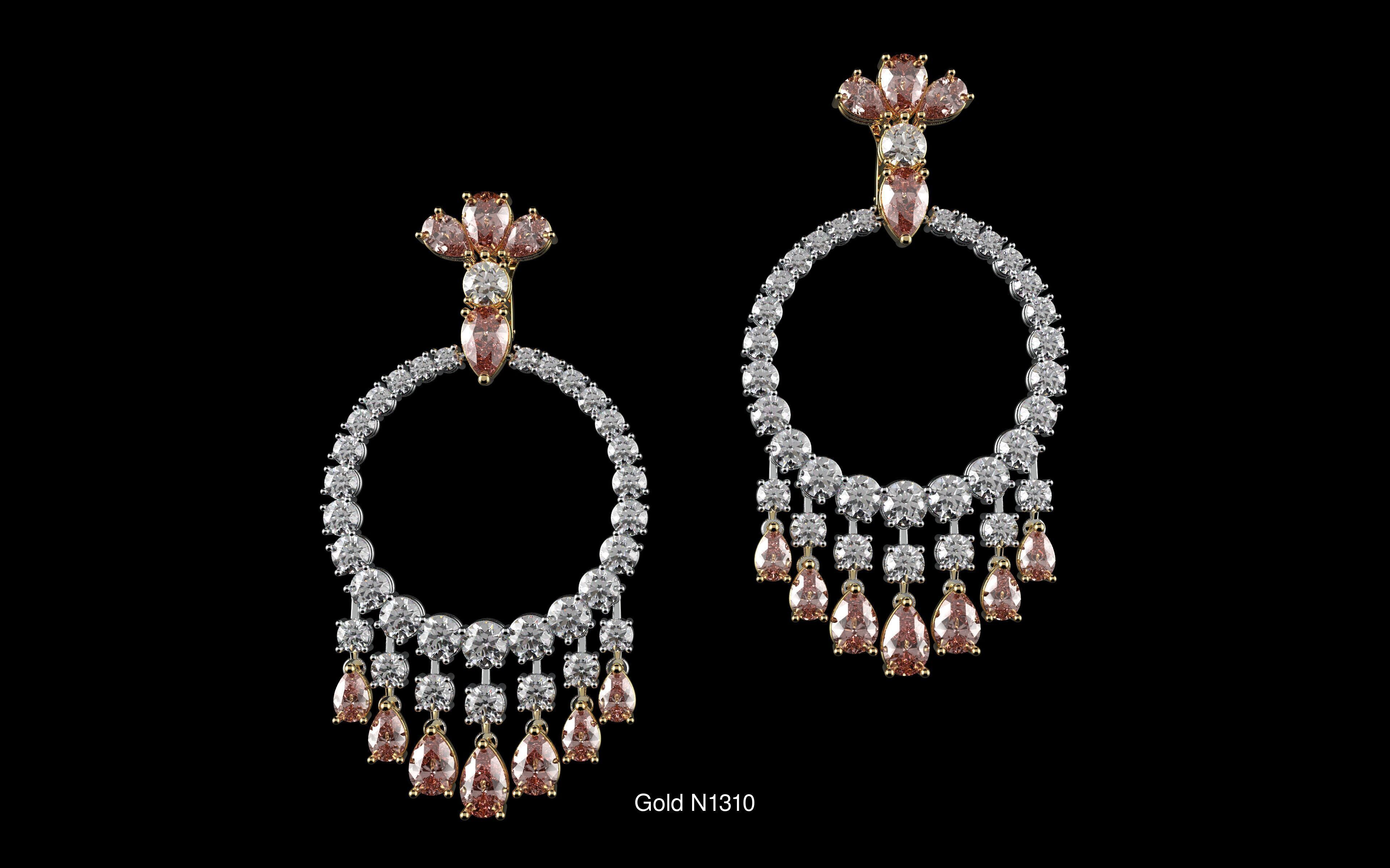 100 3D Jewelry Models Bundle  Rings Pendants Earrings  3D Model Collection_88