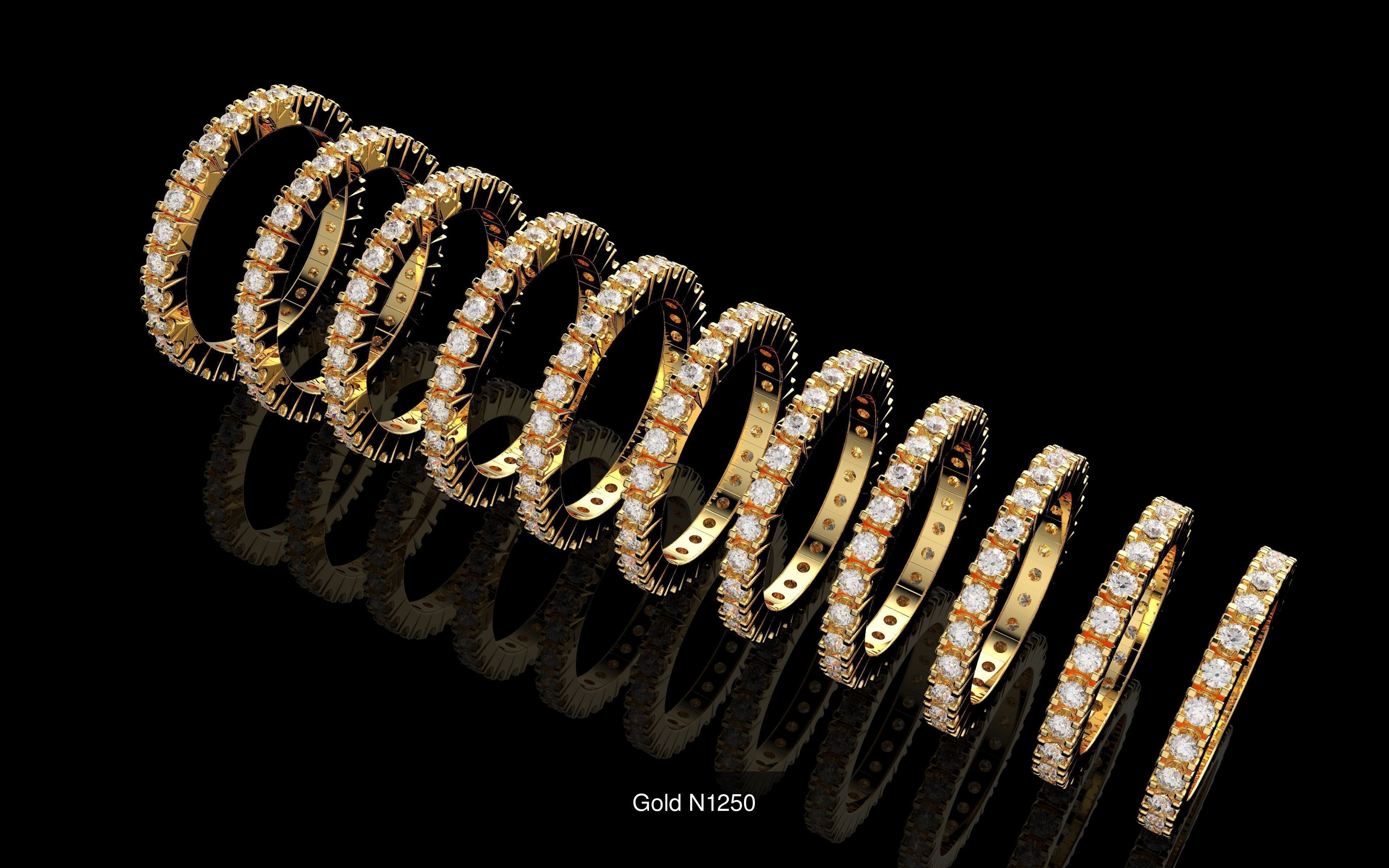 100 3D Jewelry Models Bundle  Rings Pendants Earrings  3D Model Collection_31