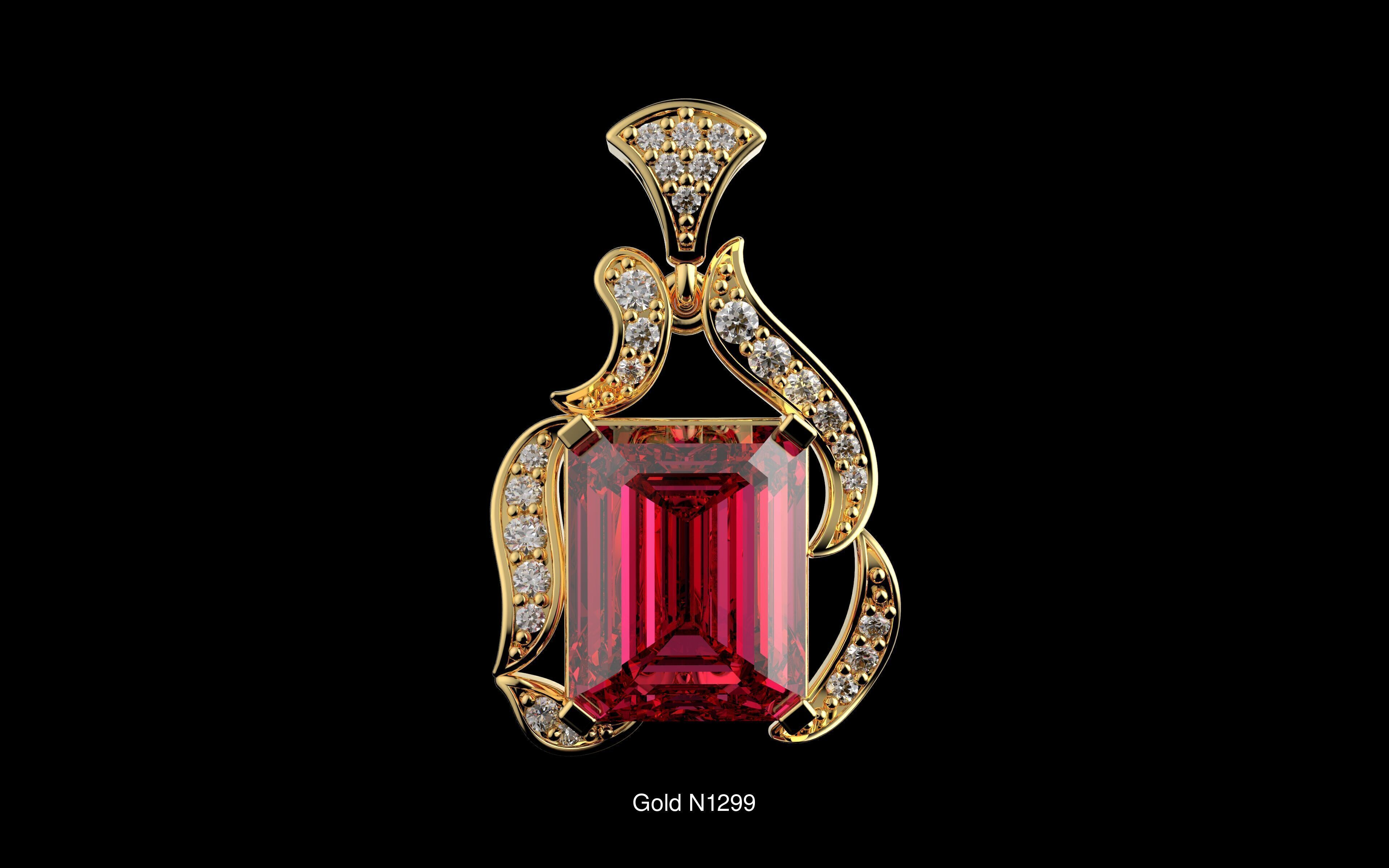 100 3D Jewelry Models Bundle  Rings Pendants Earrings  3D Model Collection_77